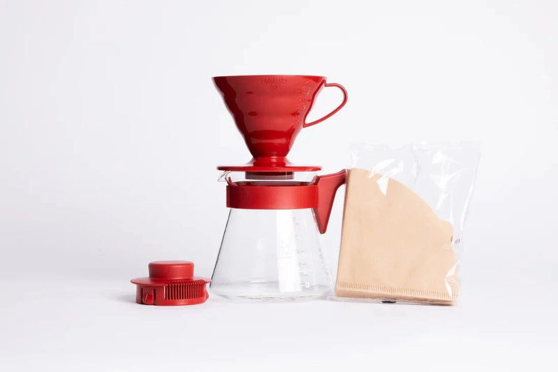 Hario V60 Pour Over Coffee Starter Set, 02 Red - Coffee Maker