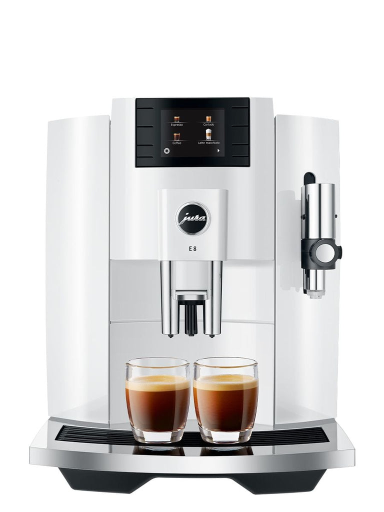 Jura E8 Piano White | Gaia Coffee Roasters – Upscale Coffee