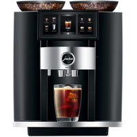 Jura GIGA 10 Automatic Espresso Machine showcasing its brewing features and sleek design.
